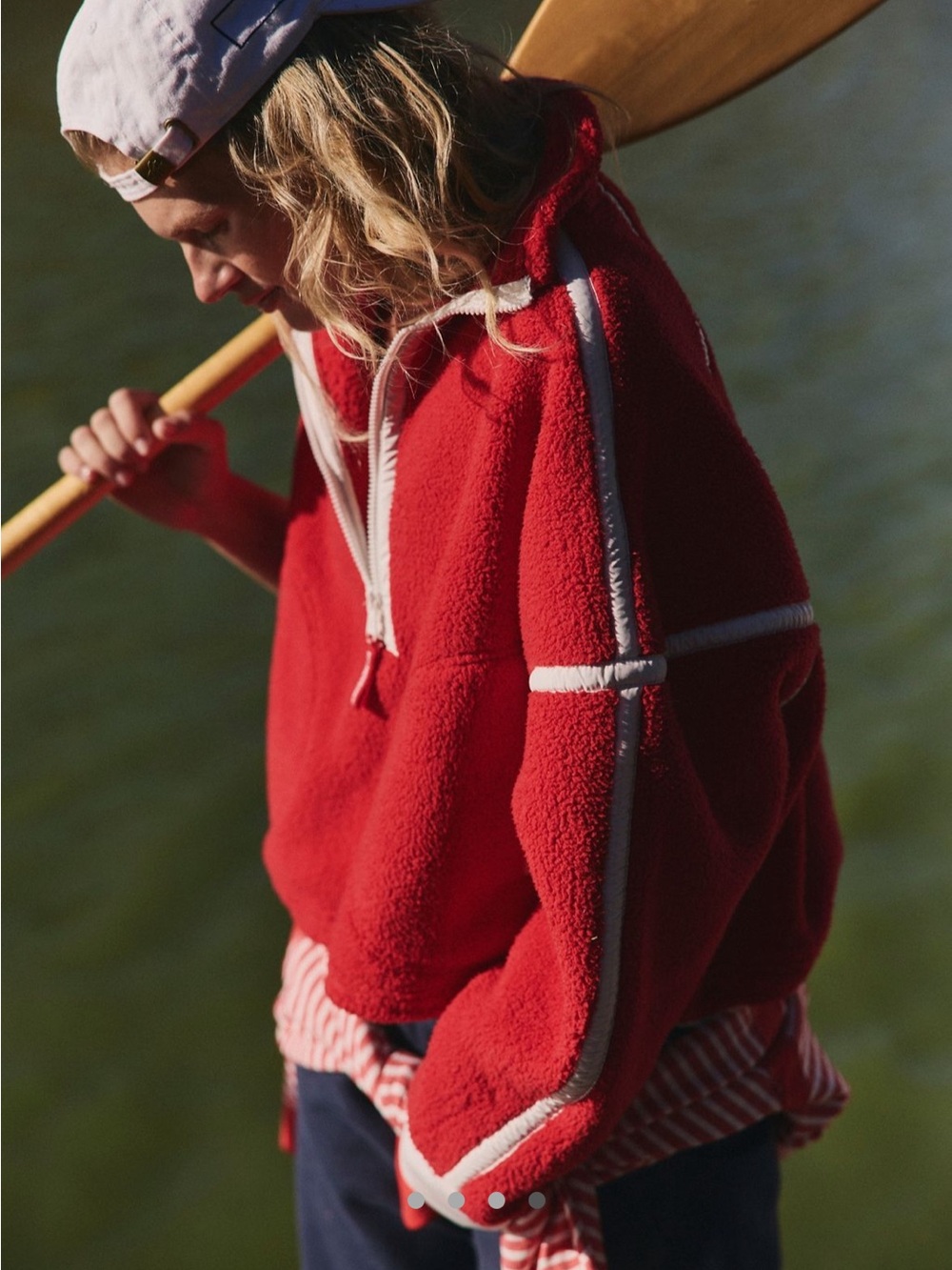 Free people red Mountain High half zip fleece - Picture 6 of 7